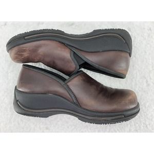 Dansko Caitlin Clogs Size 37 Brown Slip‎ Resistant Shoes Nurse Doctor Chef Cook